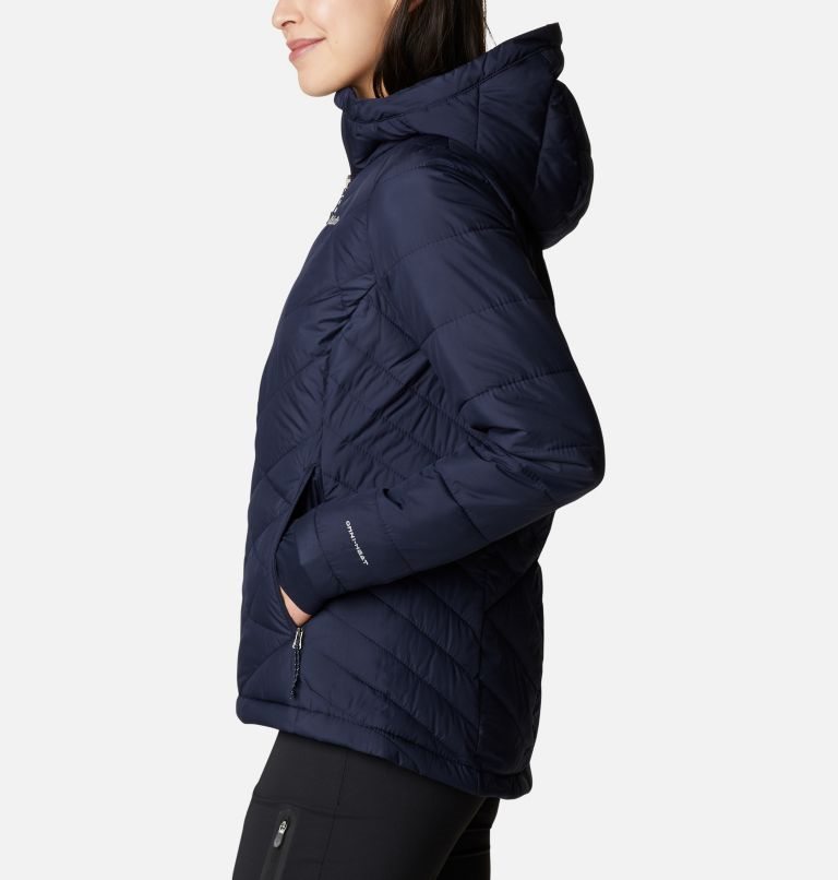 Women's Columbia Heavenly Hooded Jackets Navy | CA-NC465