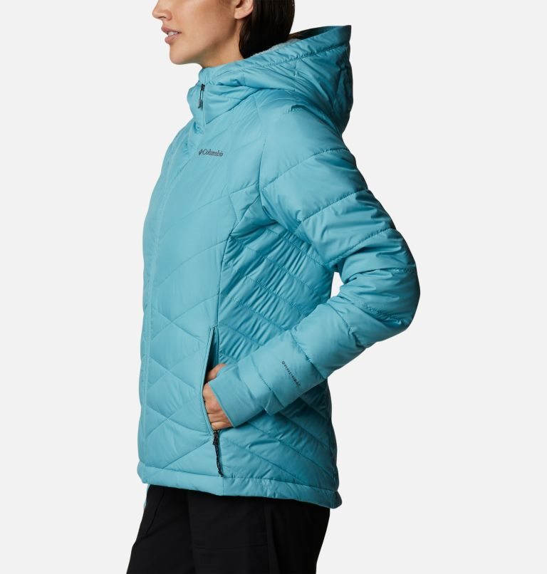 Women's Columbia Heavenly Hooded Jackets Turquoise | CA-Y561A