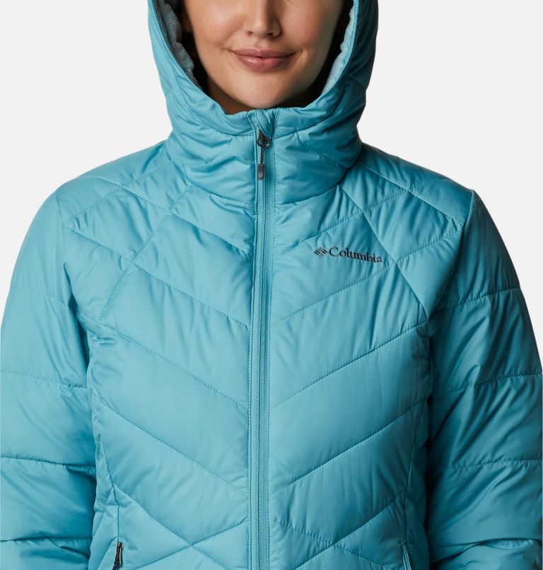 Women's Columbia Heavenly Hooded Jackets Turquoise | CA-Y561A