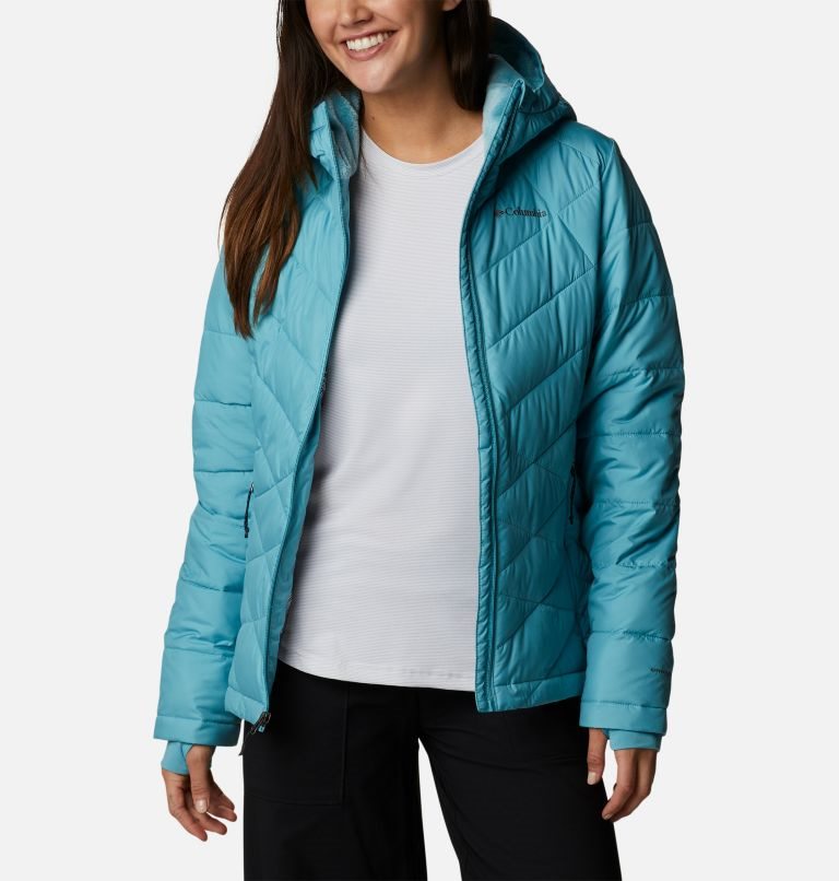 Women's Columbia Heavenly Hooded Jackets Turquoise | CA-Y561A