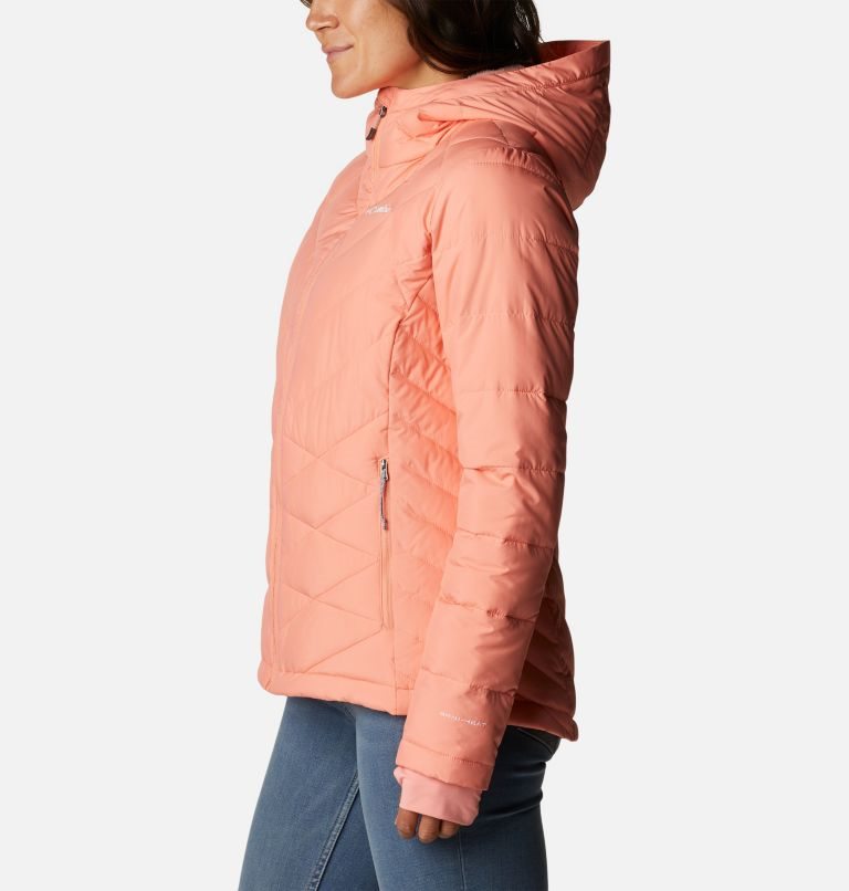 Women's Columbia Heavenly Hooded Jackets Coral | CA-YA15C