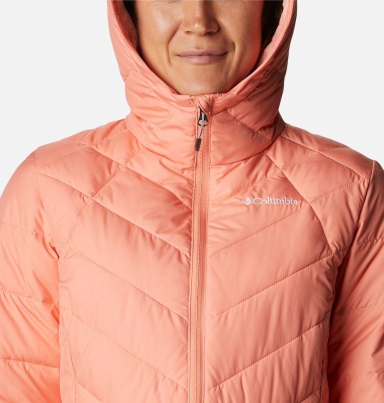 Women's Columbia Heavenly Hooded Jackets Coral | CA-YA15C