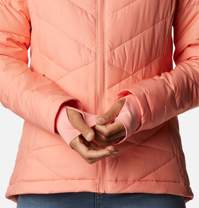 Women's Columbia Heavenly Hooded Jackets Coral | CA-YA15C