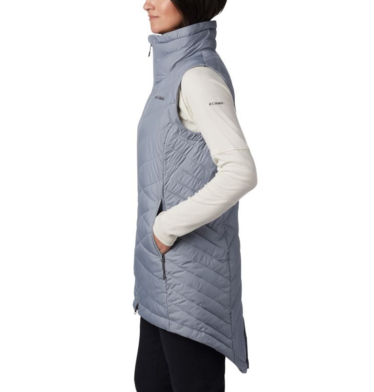 Women's Columbia Heavenly Long Vest Grey | CA-OA14L