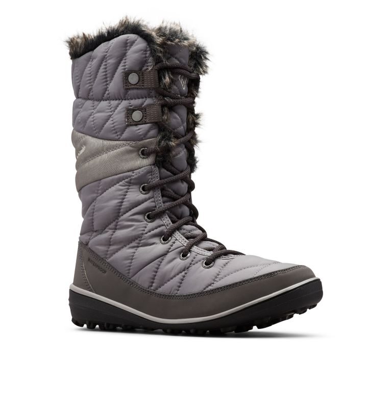 Women's Columbia Heavenly Omni-Heat Waterproof Boots Dark Grey | CA-E5L6C