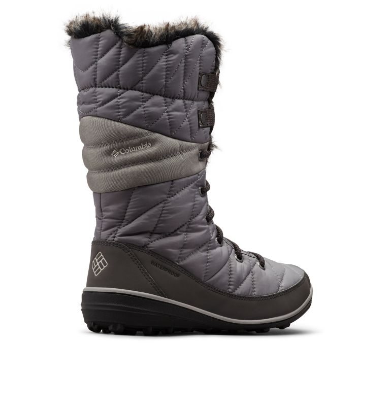 Women's Columbia Heavenly Omni-Heat Waterproof Boots Dark Grey | CA-E5L6C