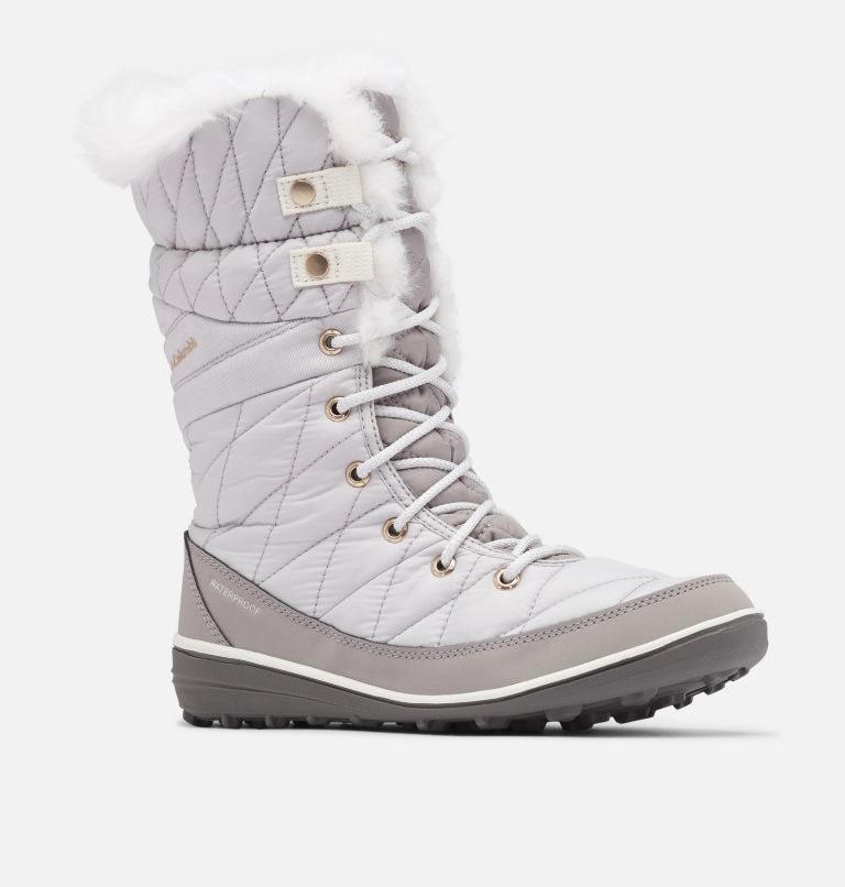 Women's Columbia Heavenly Omni-Heat Waterproof Boots Light Grey | CA-H04C1