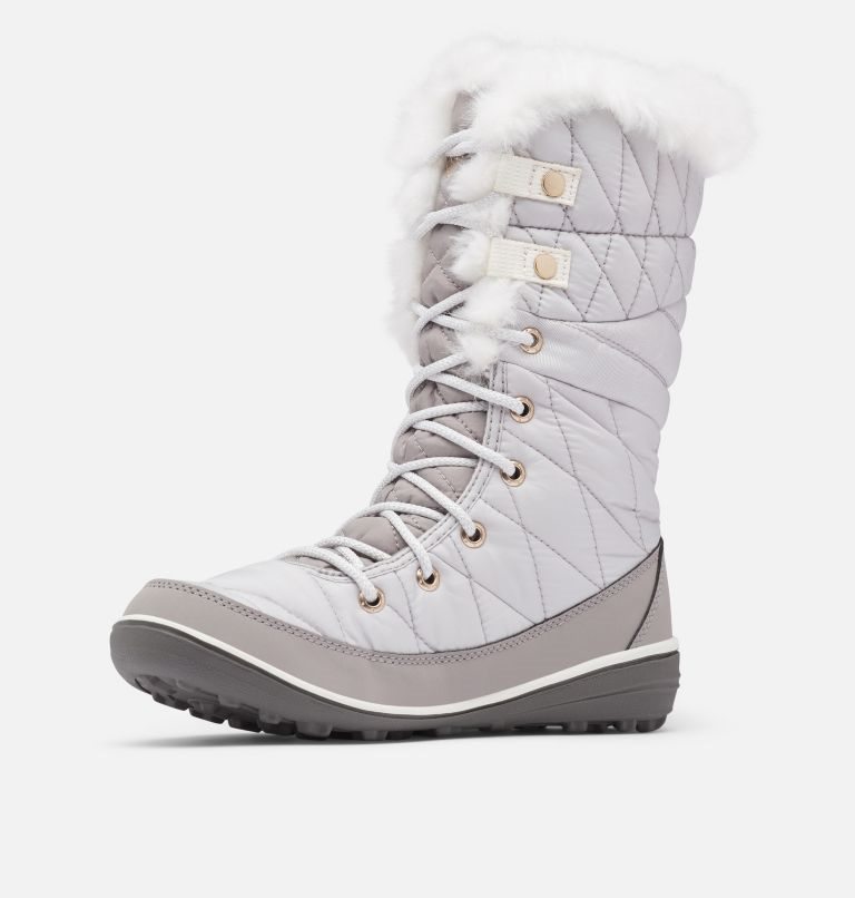 Women's Columbia Heavenly Omni-Heat Waterproof Boots Light Grey | CA-H04C1