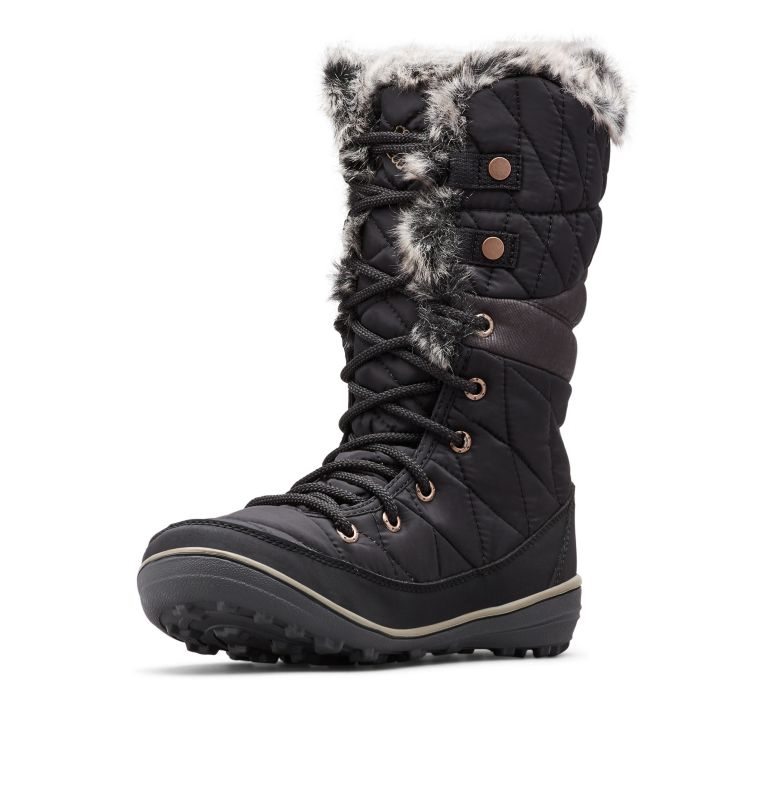 Women's Columbia Heavenly Omni-Heat Waterproof Boots Black | CA-V4L53