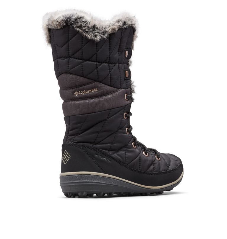 Women's Columbia Heavenly Omni-Heat Waterproof Boots Black | CA-V4L53