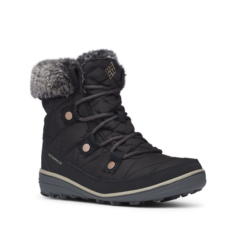 Women's Columbia Heavenly Shorty Omni-Heat Boots Black | CA-E48LA