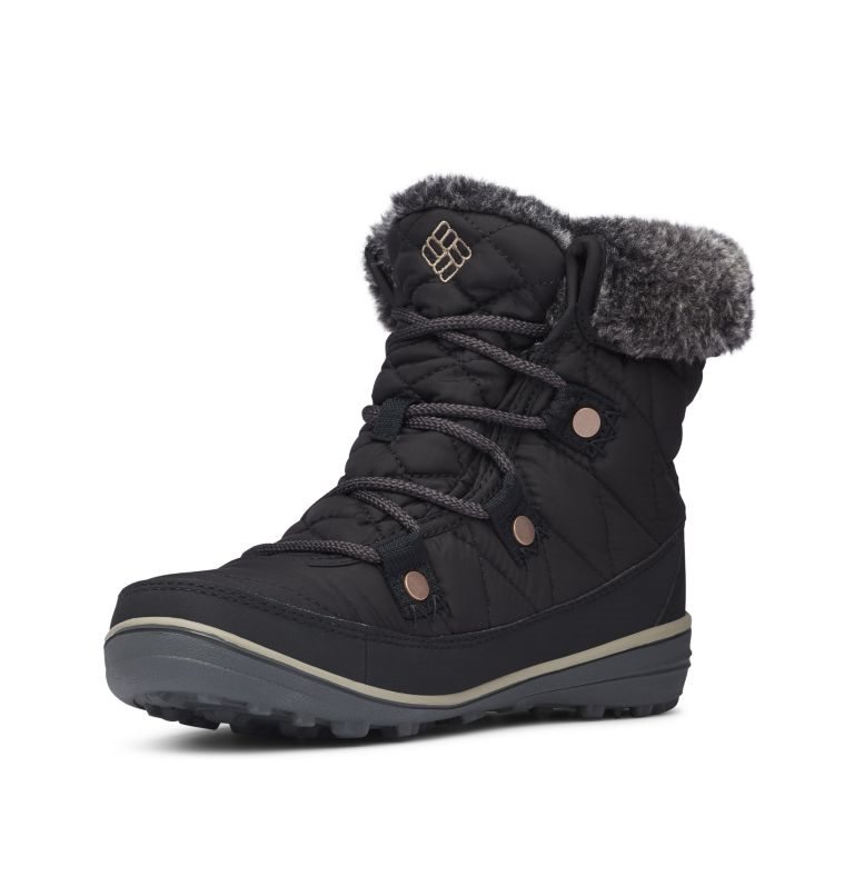 Women's Columbia Heavenly Shorty Omni-Heat Boots Black | CA-E48LA