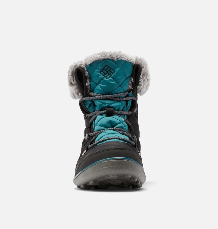 Women's Columbia Heavenly Shorty Omni-Heat Boots Black / Turquoise | CA-W38L1