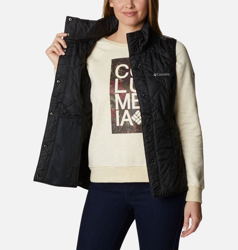 Women's Columbia Hidden Mesa Vest Black | CA-U0541