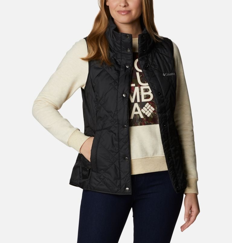 Women's Columbia Hidden Mesa Vest Black | CA-U0541