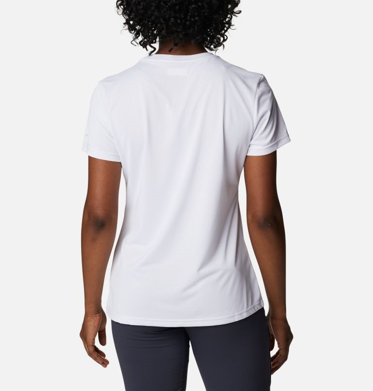 Women's Columbia Hike Crew T Shirts White | CA-D53AC