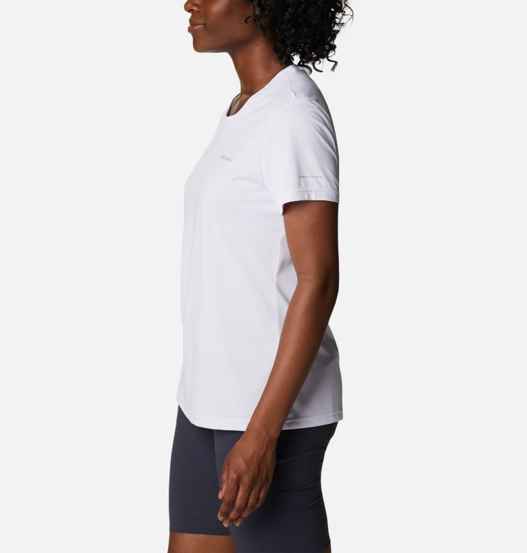 Women's Columbia Hike Crew T Shirts White | CA-D53AC