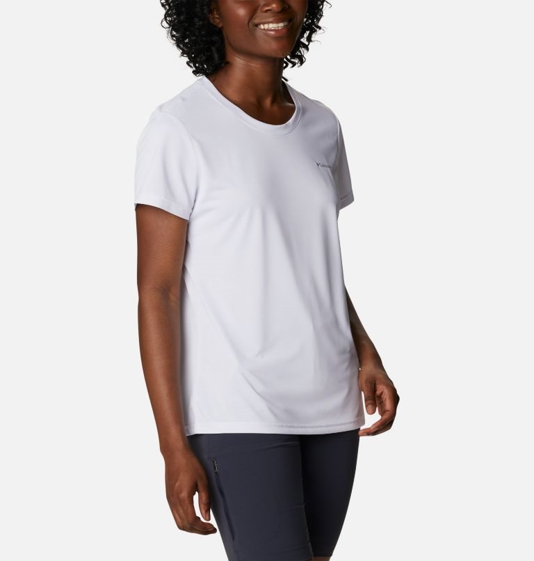 Women's Columbia Hike Crew T Shirts White | CA-D53AC