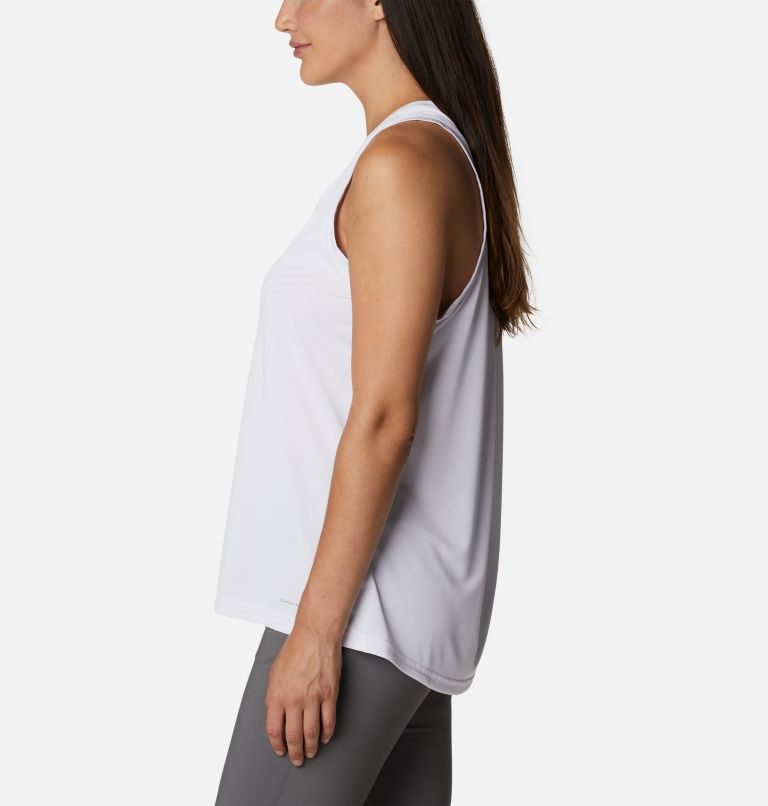 Women's Columbia Hike Tanks White | CA-Z3108