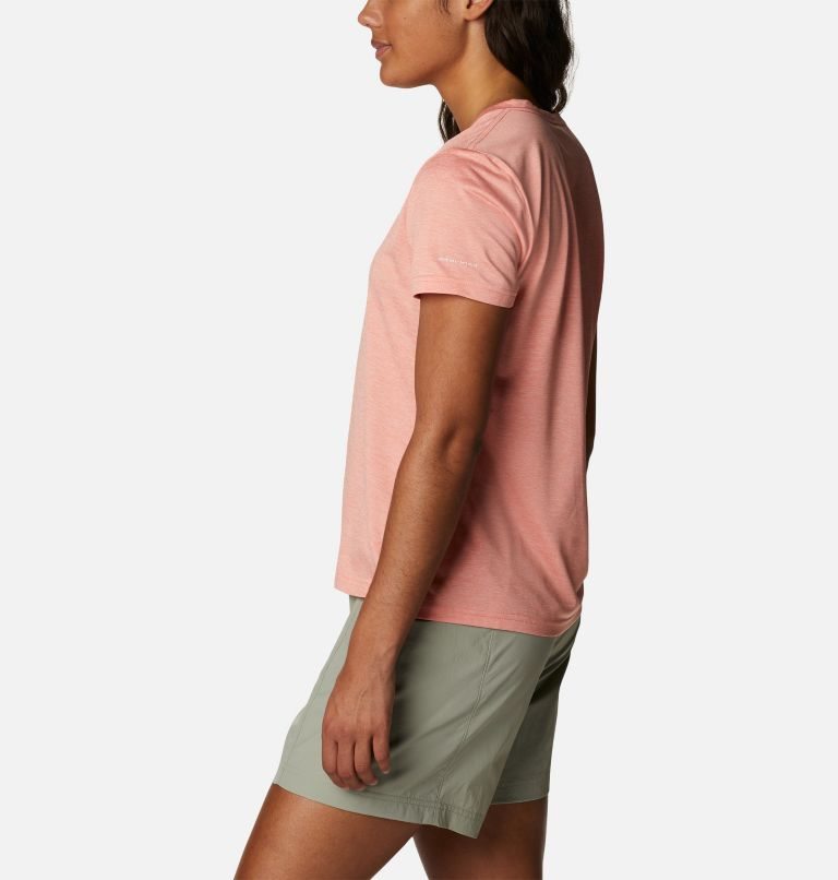 Women's Columbia Hike V-Neck T Shirts Coral | CA-N8CAL