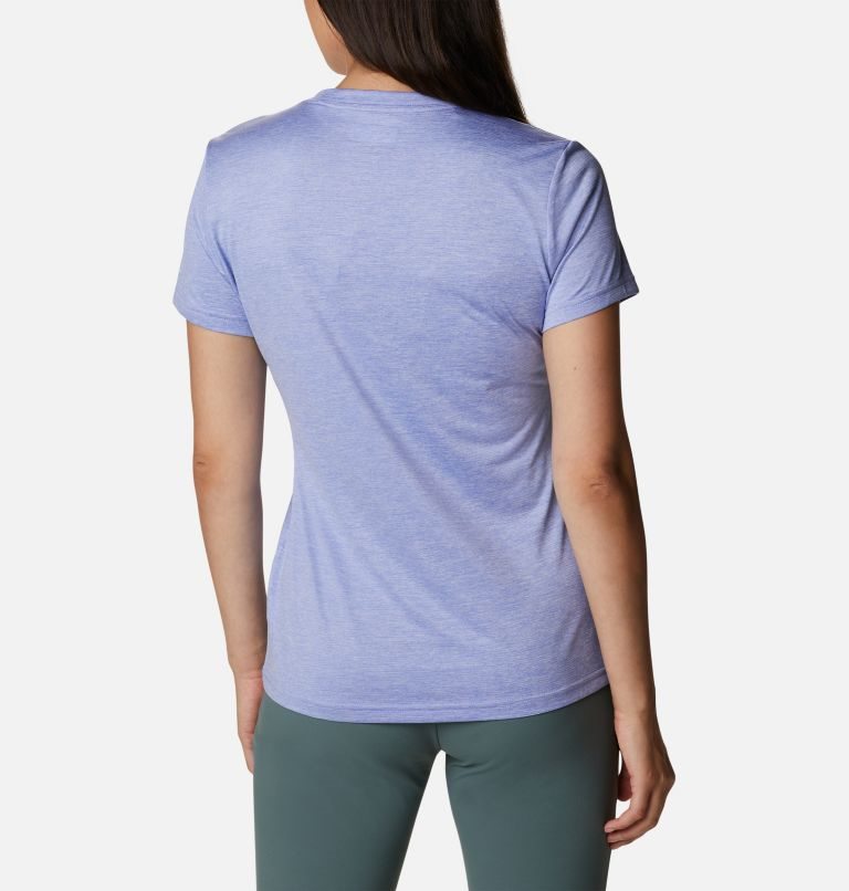 Women's Columbia Hike V-Neck T Shirts Lavender | CA-JA160