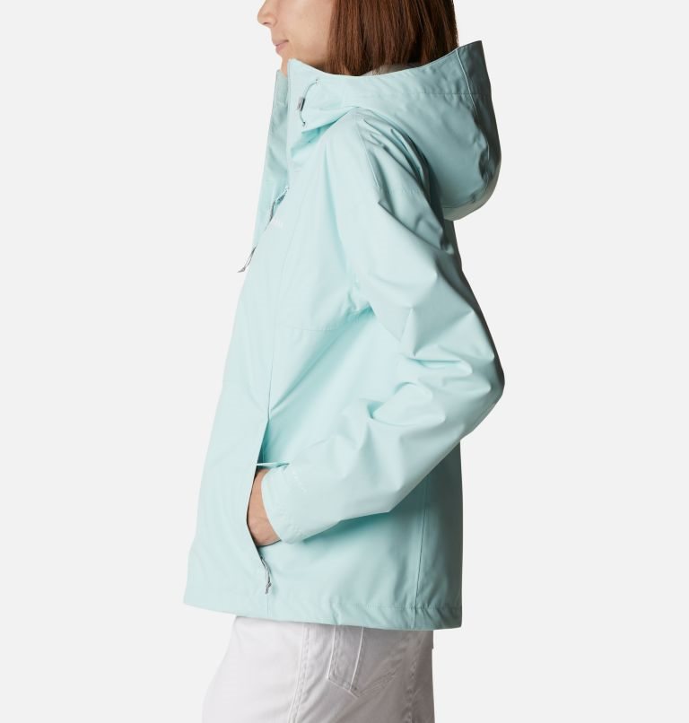 Women's Columbia Hikebound Rain Jackets Turquoise | CA-DC84L