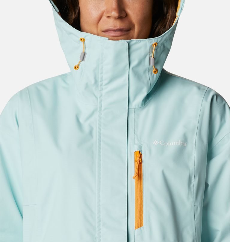 Women's Columbia Hikebound Rain Jackets Turquoise | CA-G4103