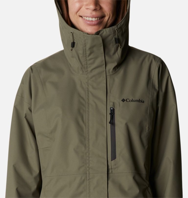 Women's Columbia Hikebound Rain Jackets Olive | CA-PA381