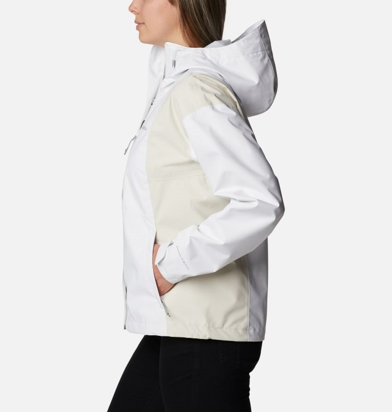 Women's Columbia Hikebound Rain Jackets White | CA-T0341