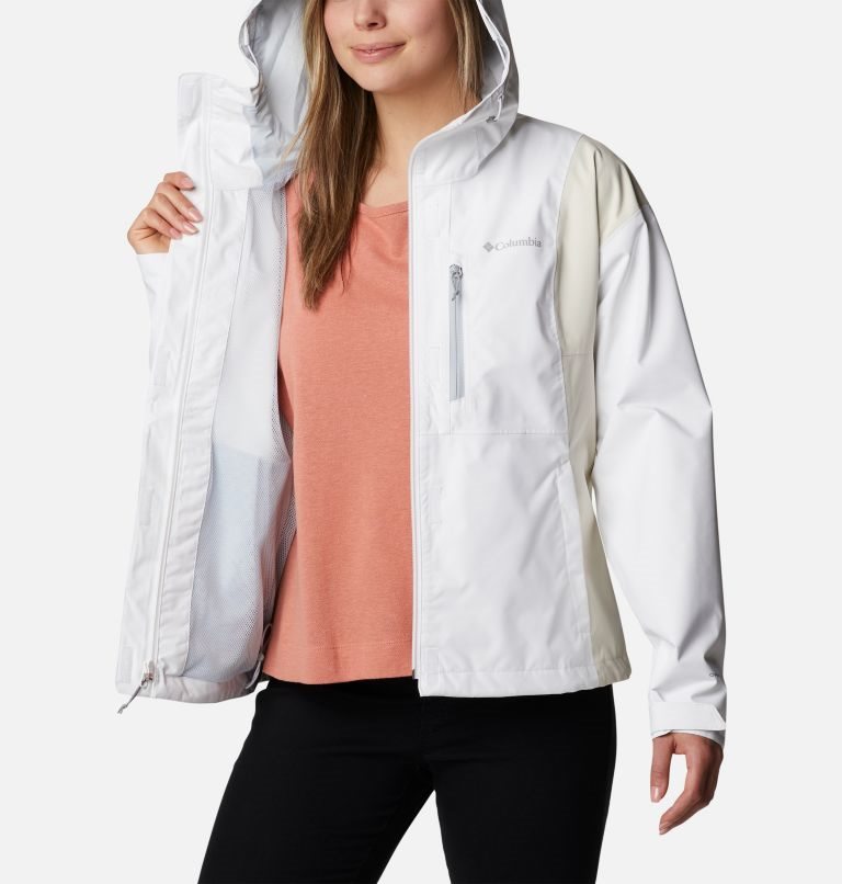 Women's Columbia Hikebound Rain Jackets White | CA-T0341