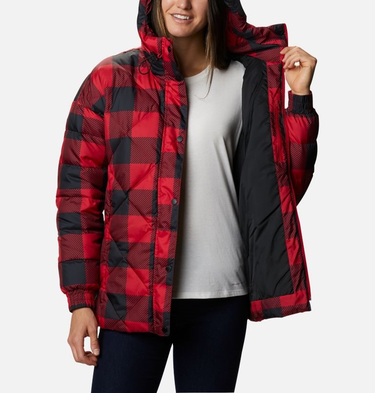 Women's Columbia Icy Heights Belted Jackets Red | CA-N5ACL