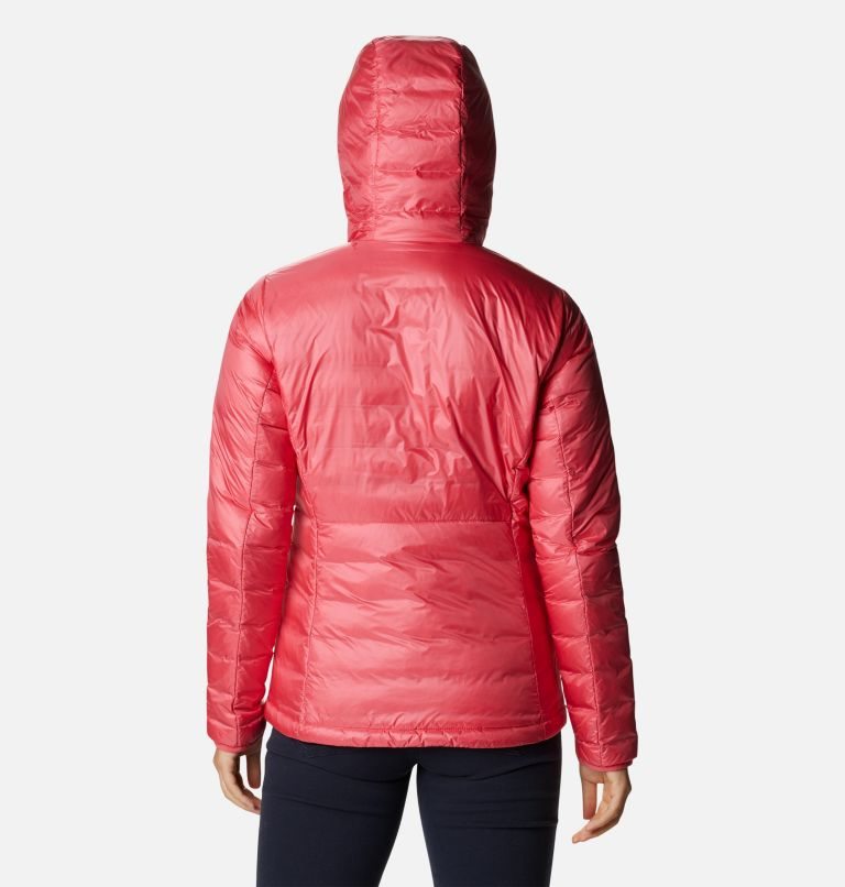 Women's Columbia Infinity Summit Omni-Heat Infinity Double Wall Hooded Down Jackets Pink | CA-F514L