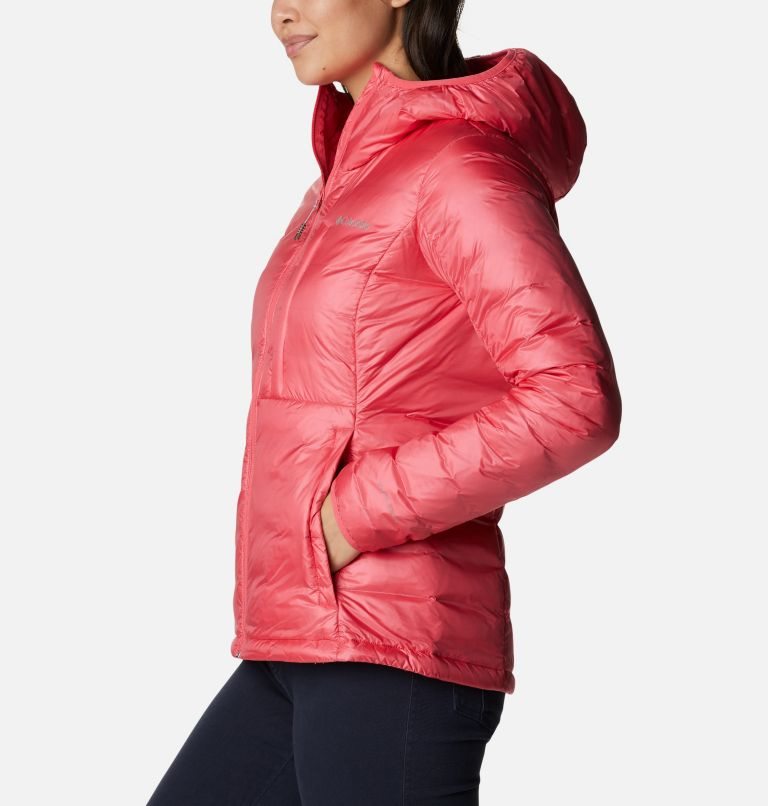 Women's Columbia Infinity Summit Omni-Heat Infinity Double Wall Hooded Down Jackets Pink | CA-F514L