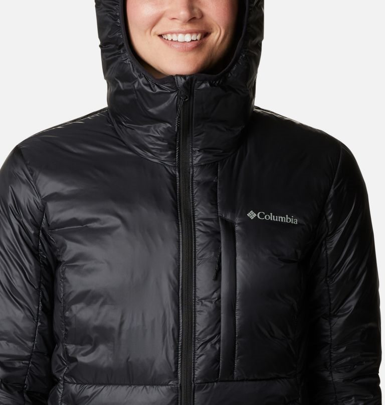 Women's Columbia Infinity Summit Omni-Heat Infinity Double Wall Hooded Down Jackets Black | CA-M43AL