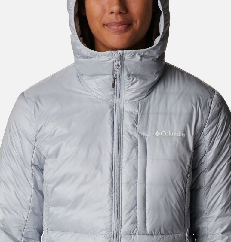 Women's Columbia Infinity Summit Omni-Heat Infinity Double Wall Hooded Down Jackets Grey | CA-WL15C