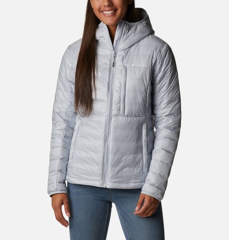 Women\'s Columbia Infinity Summit Omni-Heat Infinity Double Wall Hooded Down Jackets Grey | CA-WL15C