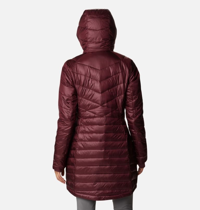 Women's Columbia Joy Peak Omni-Heat Infinity Mid Hooded Insulated Jackets Burgundy | CA-C3584