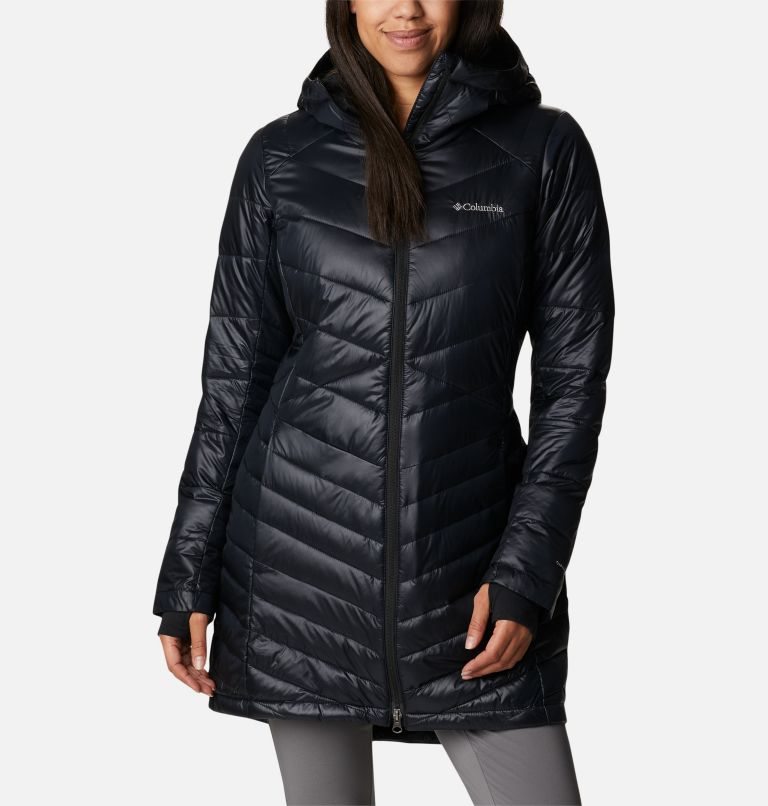 Women\'s Columbia Joy Peak Omni-Heat Infinity Mid Hooded Insulated Jackets Black | CA-E61CL