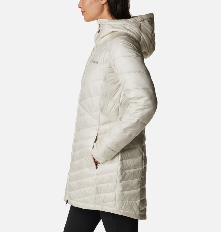 Women's Columbia Joy Peak Omni-Heat Infinity Mid Hooded Insulated Jackets Cream | CA-L05A6