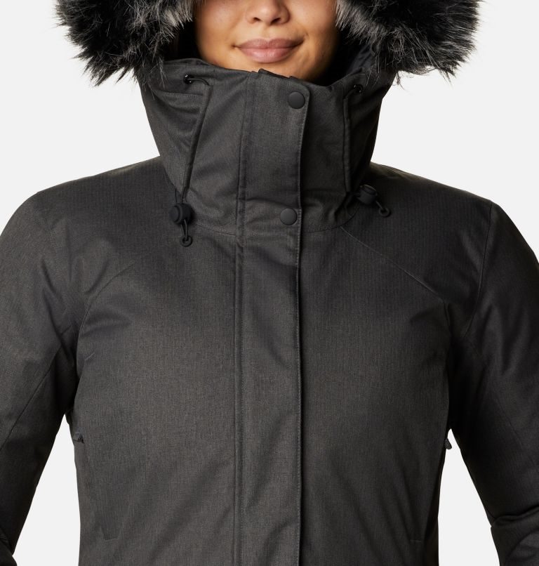 Women's Columbia Juniper Ridge Omni-Heat Infinity Down Parka Jackets Black | CA-B3164