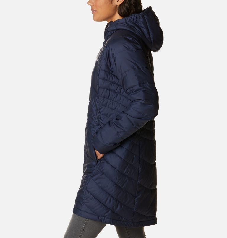 Women's Columbia Karis Gale Long Jackets Navy | CA-Q3A46