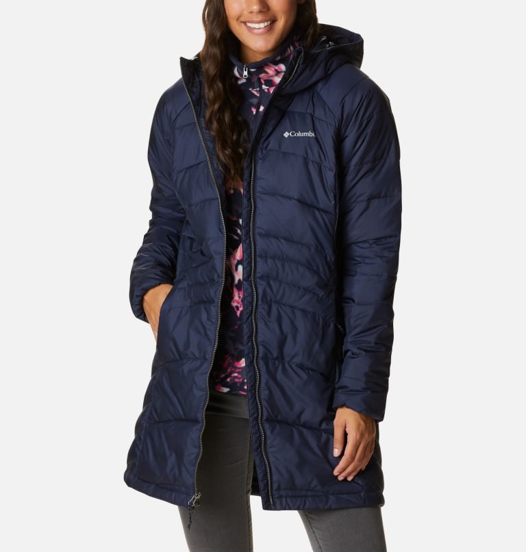 Women's Columbia Karis Gale Long Jackets Navy | CA-Q3A46