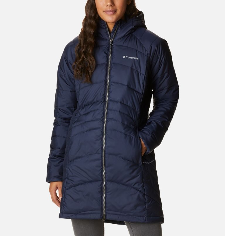 Women\'s Columbia Karis Gale Long Jackets Navy | CA-Q3A46