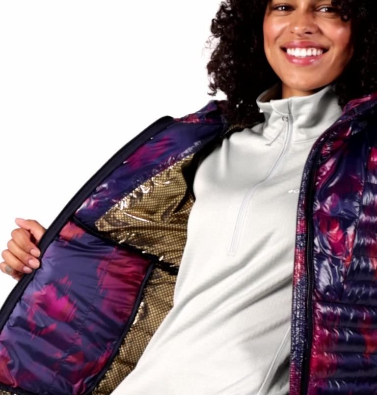 Women's Columbia Labyrinth Loop Omni-Heat Infinity Hooded Insulated Jackets Navy | CA-L4A53