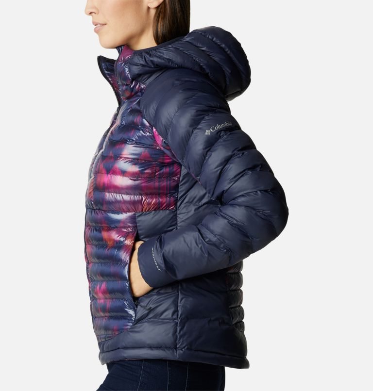 Women's Columbia Labyrinth Loop Omni-Heat Infinity Hooded Insulated Jackets Navy | CA-L4A53