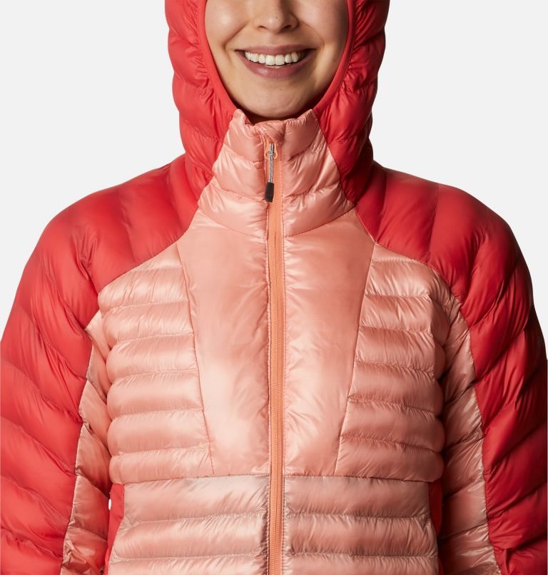 Women's Columbia Labyrinth Loop Omni-Heat Infinity Hooded Insulated Jackets Coral | CA-M5C08