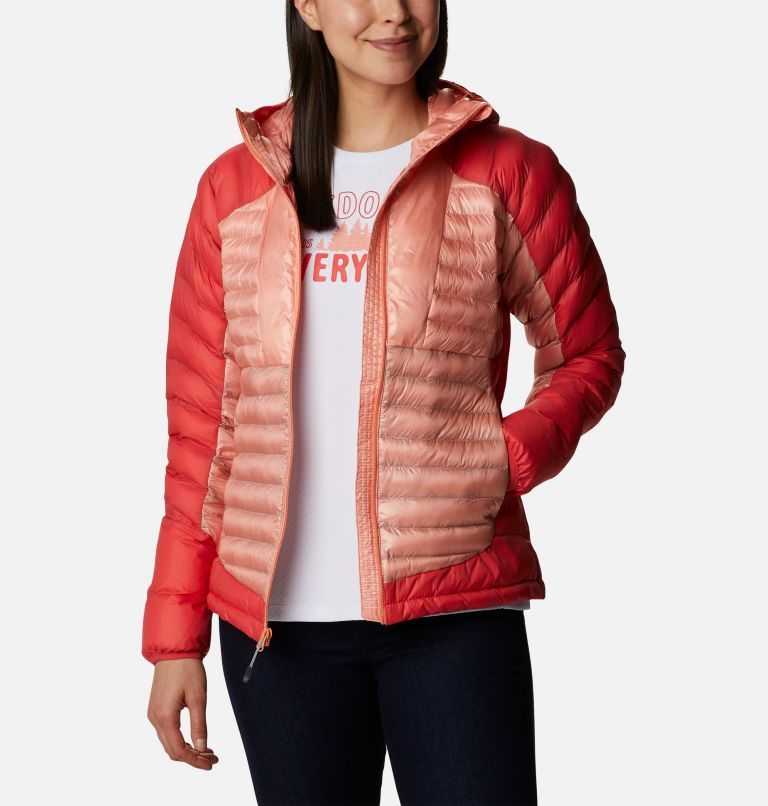 Women's Columbia Labyrinth Loop Omni-Heat Infinity Hooded Insulated Jackets Coral | CA-M5C08