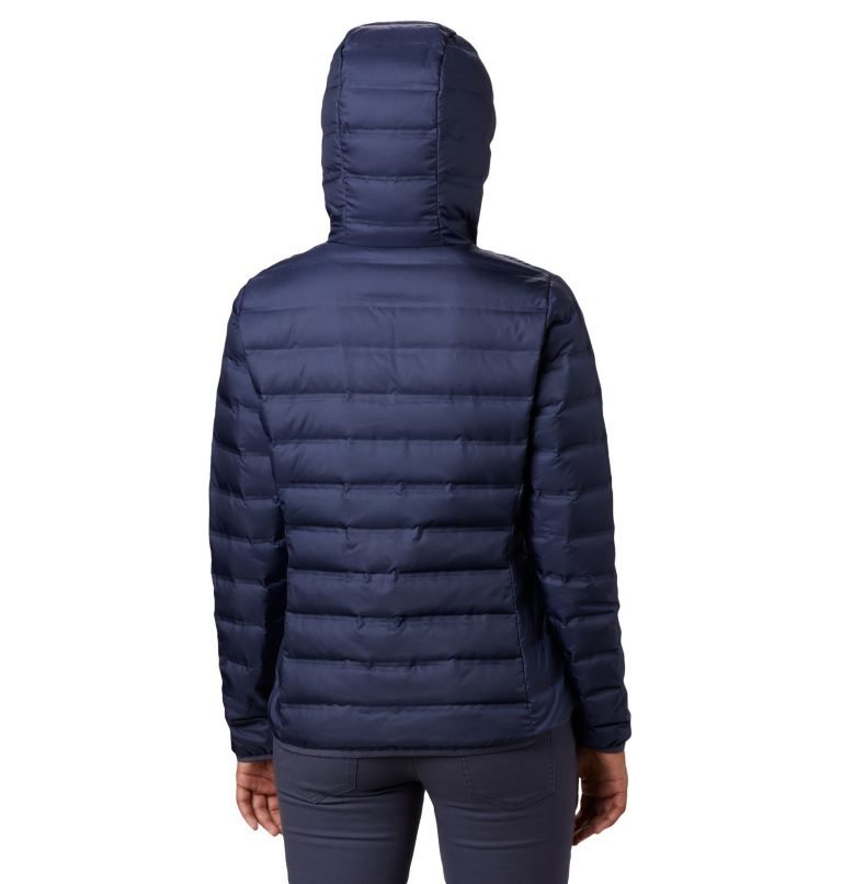 Women's Columbia Lake 22 Hooded Down Jackets Navy | CA-F46AL