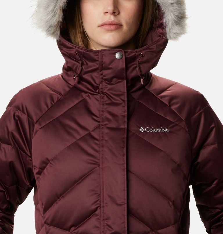 Women's Columbia Lay D Down II Mid Jackets Burgundy | CA-N5430