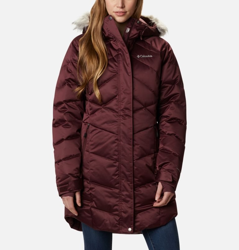 Women\'s Columbia Lay D Down II Mid Jackets Burgundy | CA-N5430